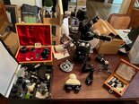 사진 사용됨 VARIOUS Lot of microscope and spare parts 판매용
