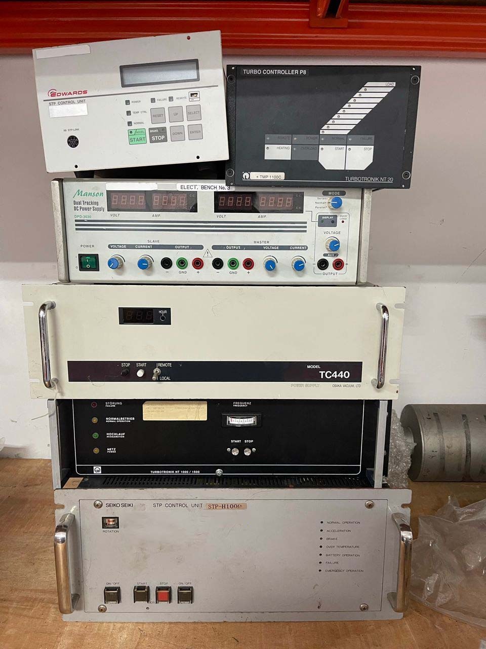 Photo Used VARIOUS Lot of turbo pumps and controllers For Sale