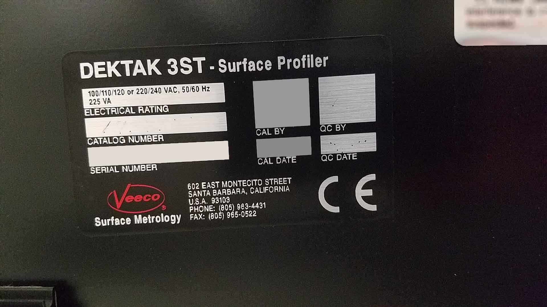 Photo Used VEECO / DEKTAK 3ST For Sale