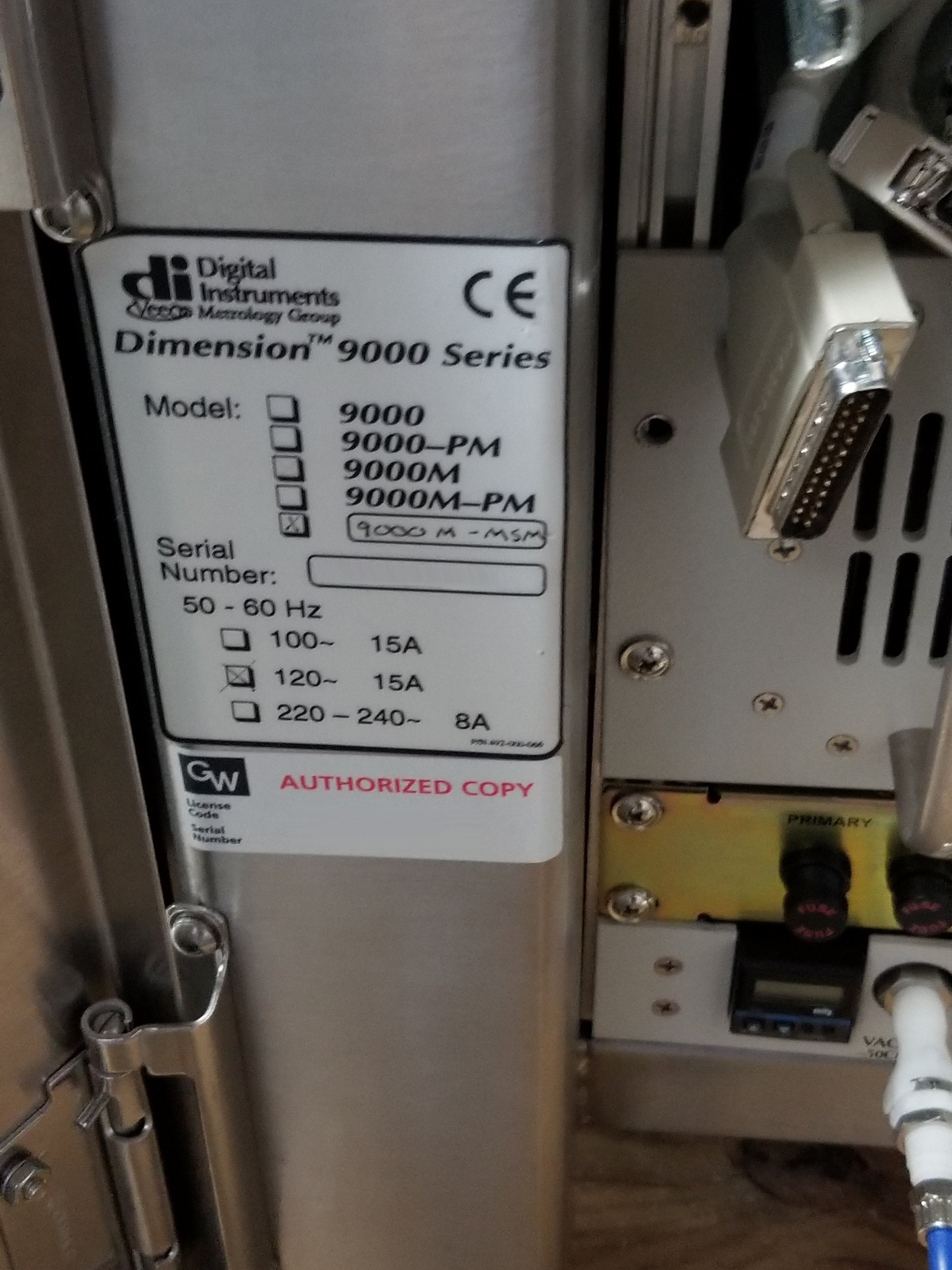 Photo Used VEECO / DIGITAL INSTRUMENTS D9000M-MSM For Sale