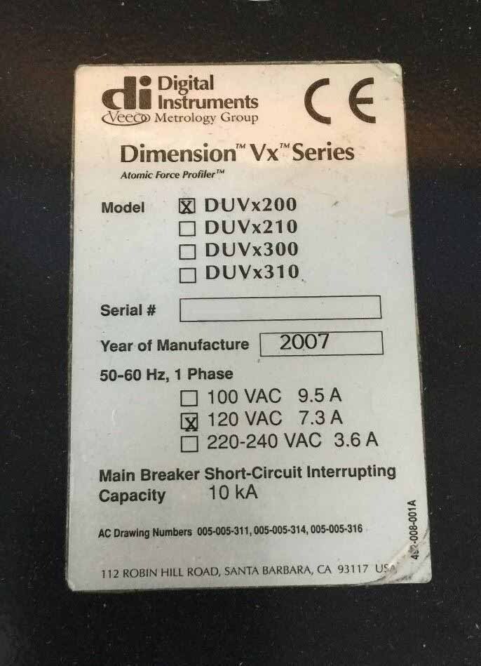 图为 已使用的 VEECO / DIGITAL INSTRUMENTS Dimension DUVx200 待售