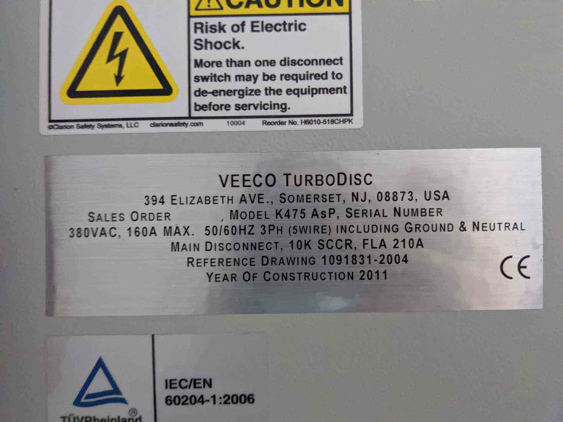 Photo Used VEECO / EMCORE TurboDisc K475 As/P For Sale