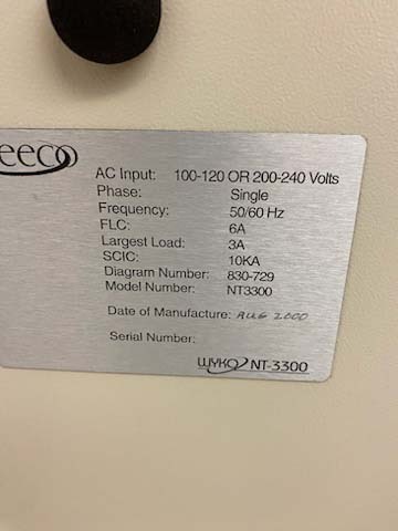 Photo Used VEECO / WYCO NT3300 For Sale