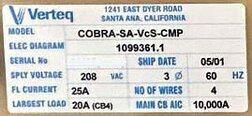 Photo Used VERTEQ Cobra-SA-VcS-CMP For Sale