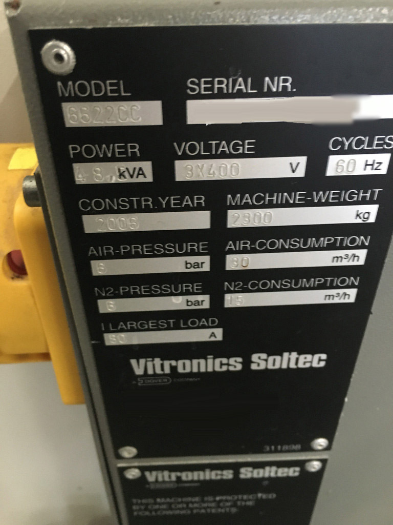 圖為 已使用的 VITRONICS SOLTEC 6622 待售
