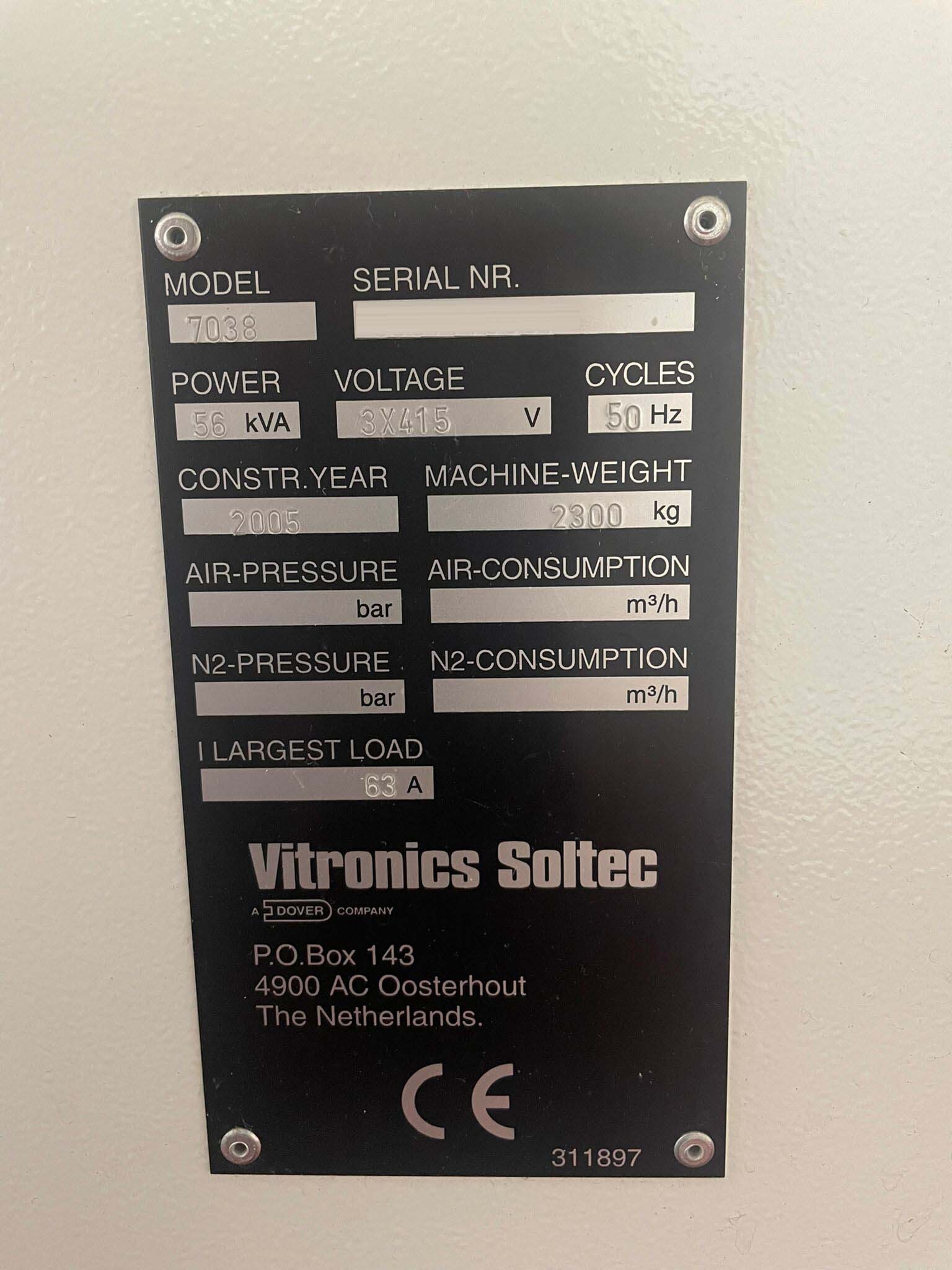 图为 已使用的 VITRONICS SOLTEC 7038 待售