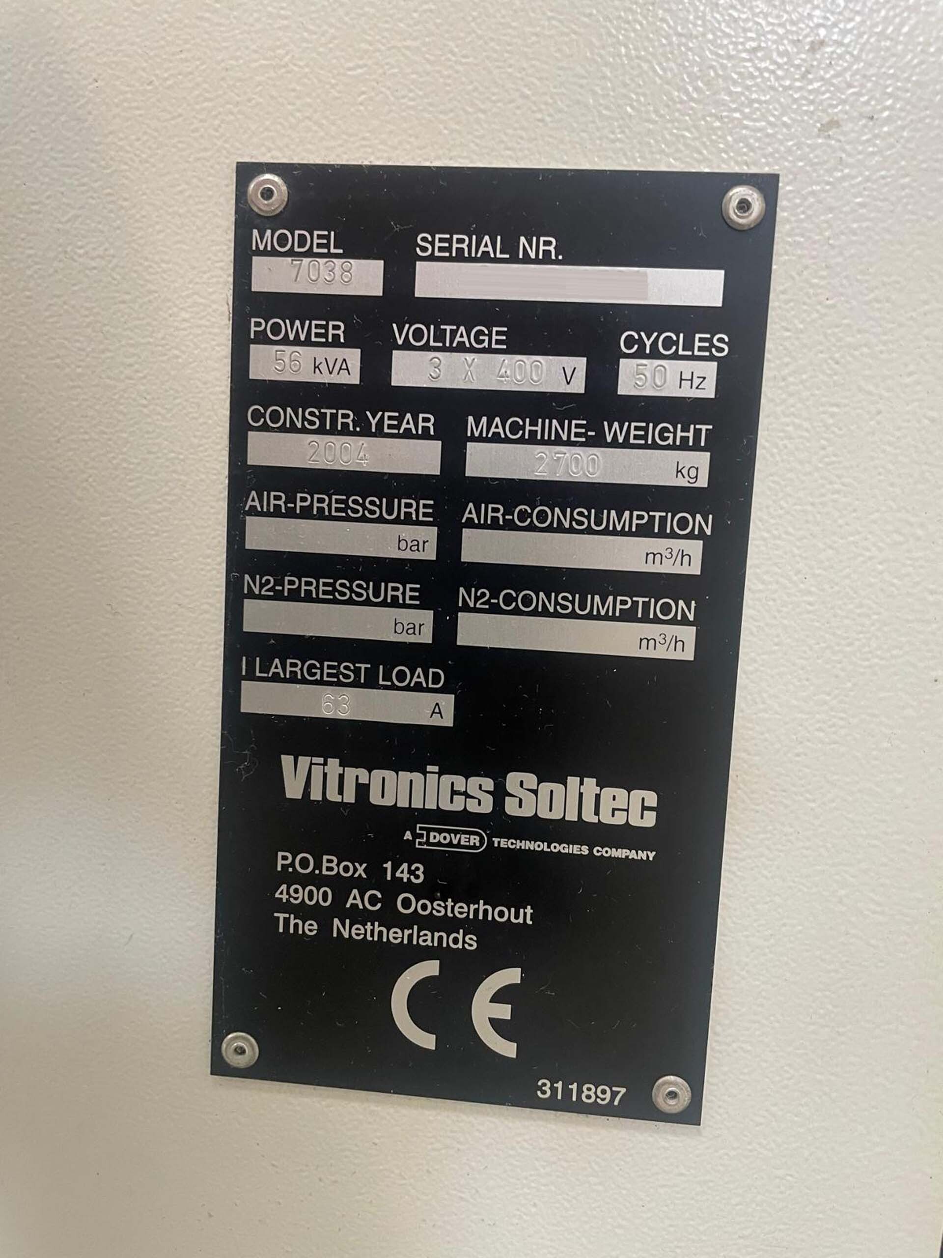 Foto Verwendet VITRONICS SOLTEC 7038 Zum Verkauf