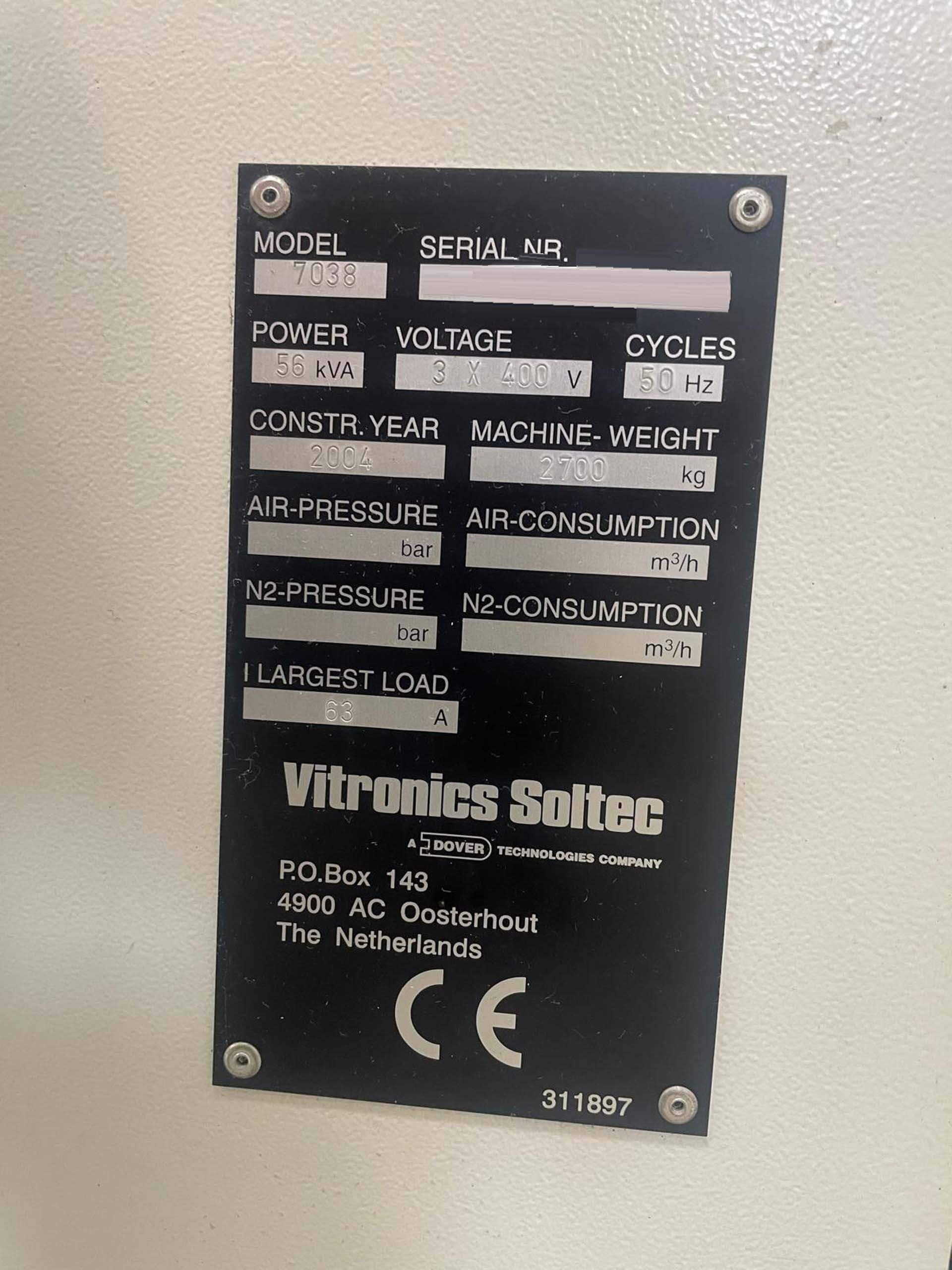 Foto Verwendet VITRONICS SOLTEC 7038 Zum Verkauf