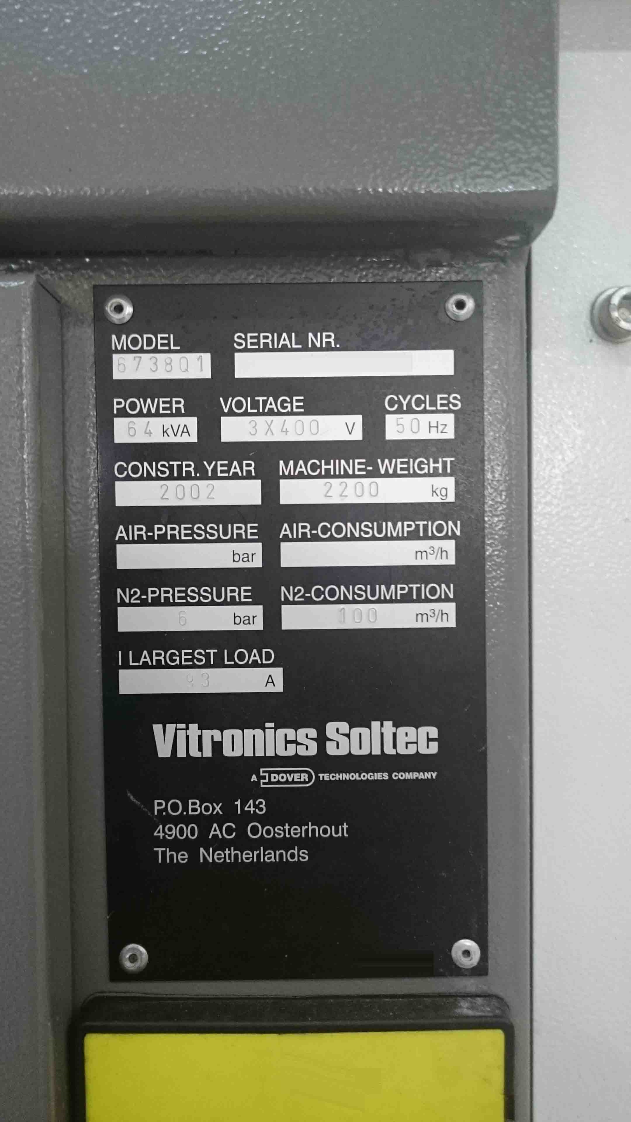 Photo Used VITRONICS SOLTEC Quantis Pro For Sale