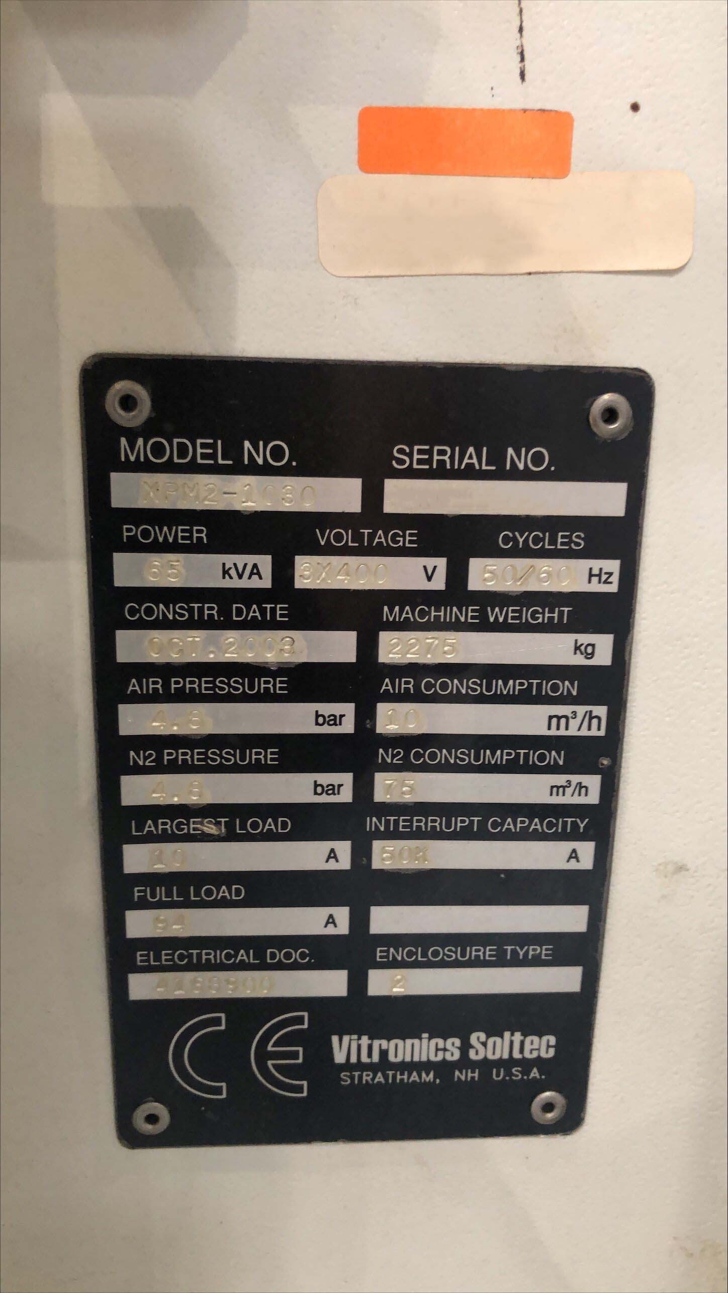 Photo Used VITRONICS SOLTEC XPM2 For Sale
