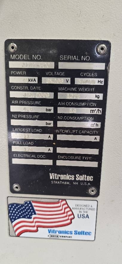 Photo Used VITRONICS SOLTEC XPM2 For Sale