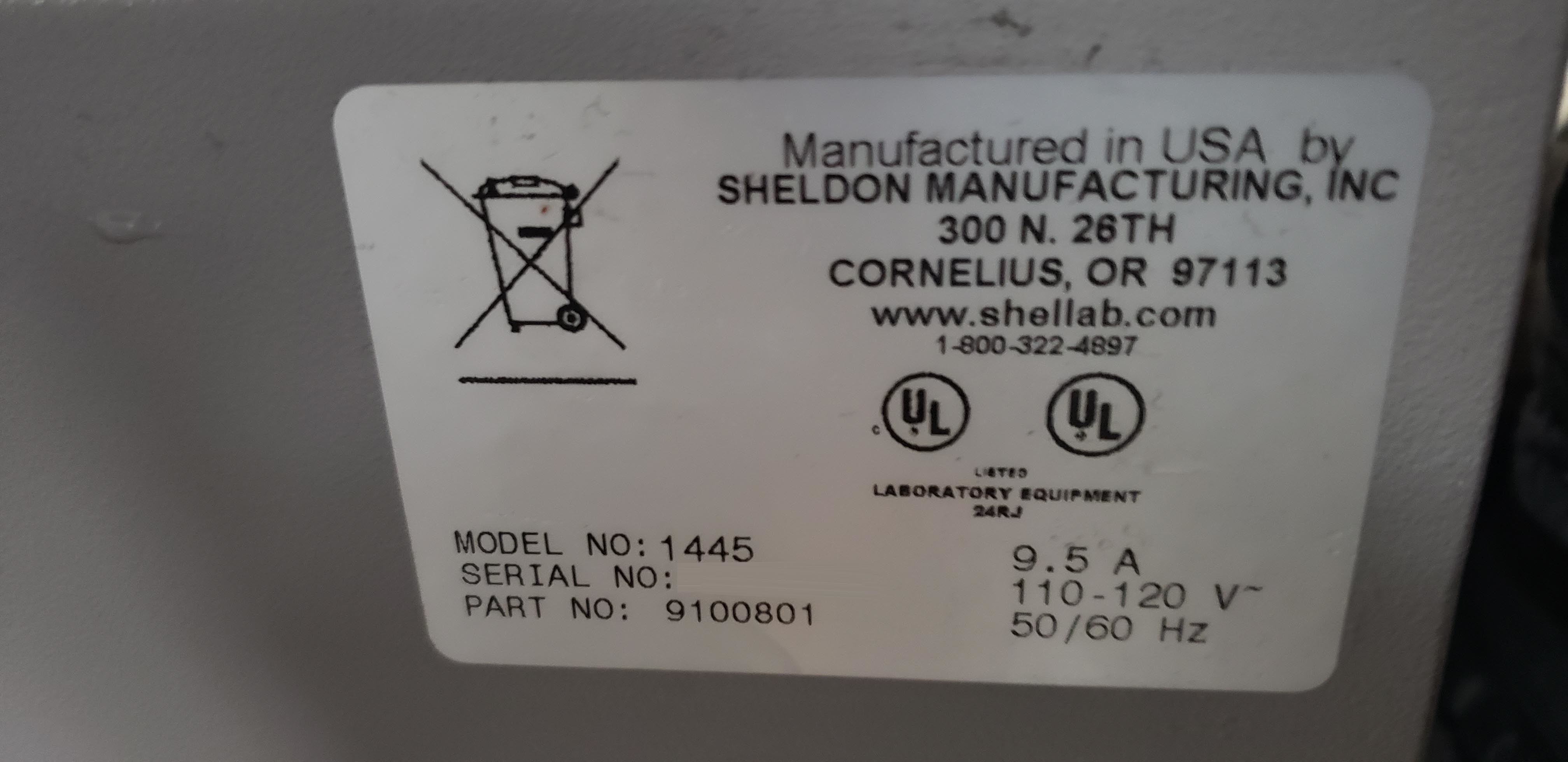 圖為 已使用的 VWR / SHELDON 1445 待售