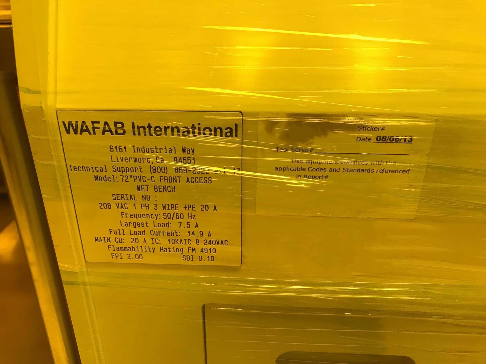 图为 已使用的 WAFAB 72-PVC-C 待售