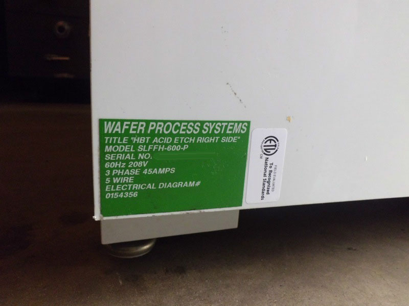 圖為 已使用的 WAFER PROCESS SYSTEMS / WPS SLFFH-600-P 待售