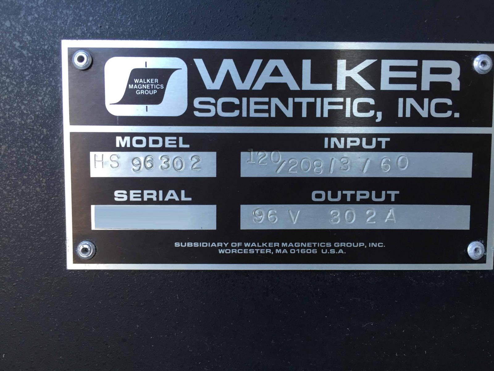 Photo Used WALKER SCIENTIFIC HS-96-302 For Sale