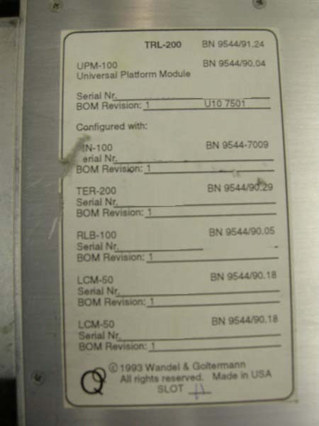 圖為 已使用的 WANDEL & GOLTERMANN AMS-980 待售