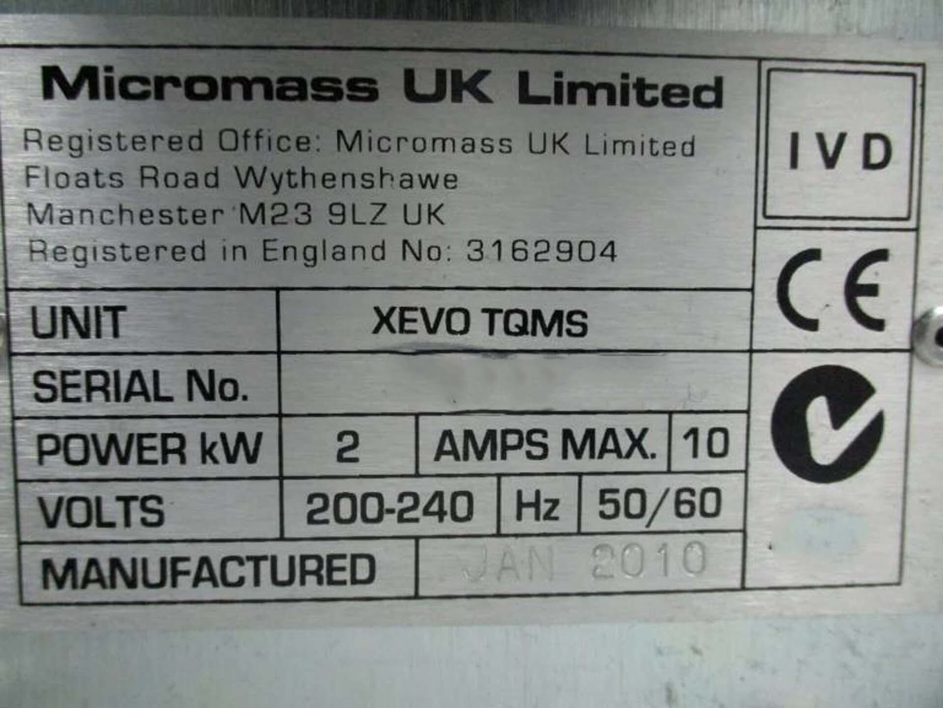 Photo Used WATERS / MICROMASS XEVO TQ-MS For Sale