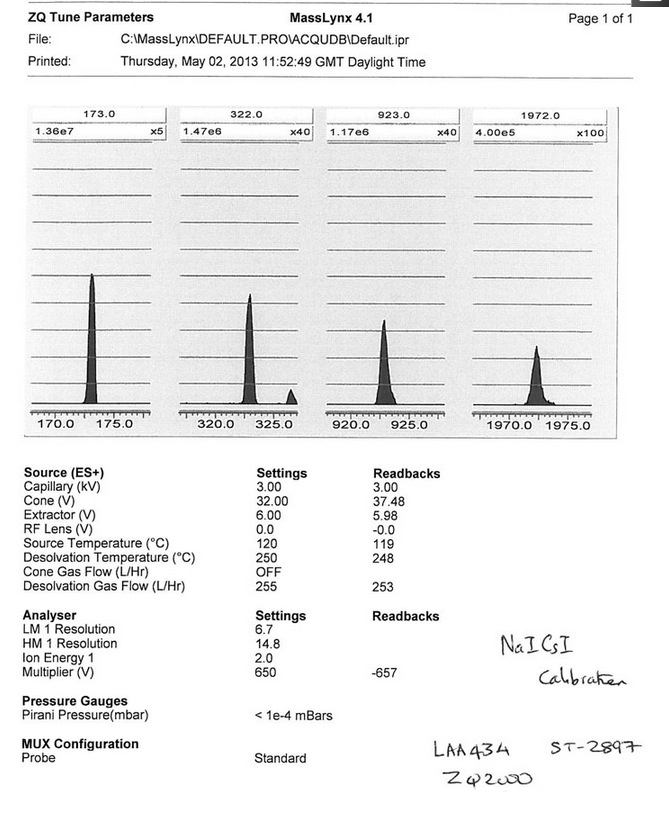 Foto Verwendet WATERS / MICROMASS ZQ 2000 Zum Verkauf