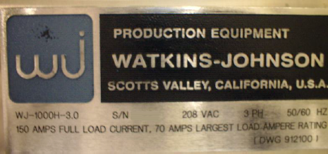 Photo Used WATKINS-JOHNSON 1000H For Sale