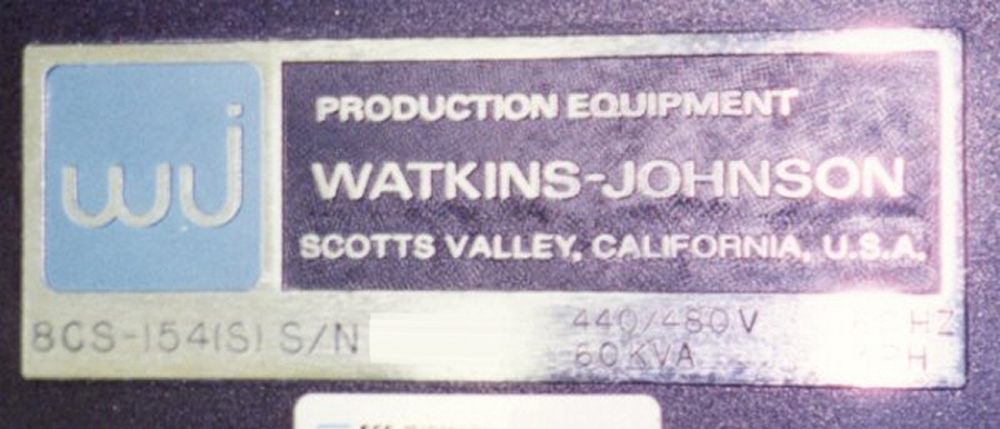 图为 已使用的 WATKINS-JOHNSON 8CS-154(S) 待售