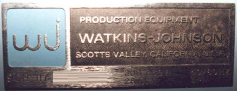 Photo Used WATKINS-JOHNSON 9CR-117 For Sale