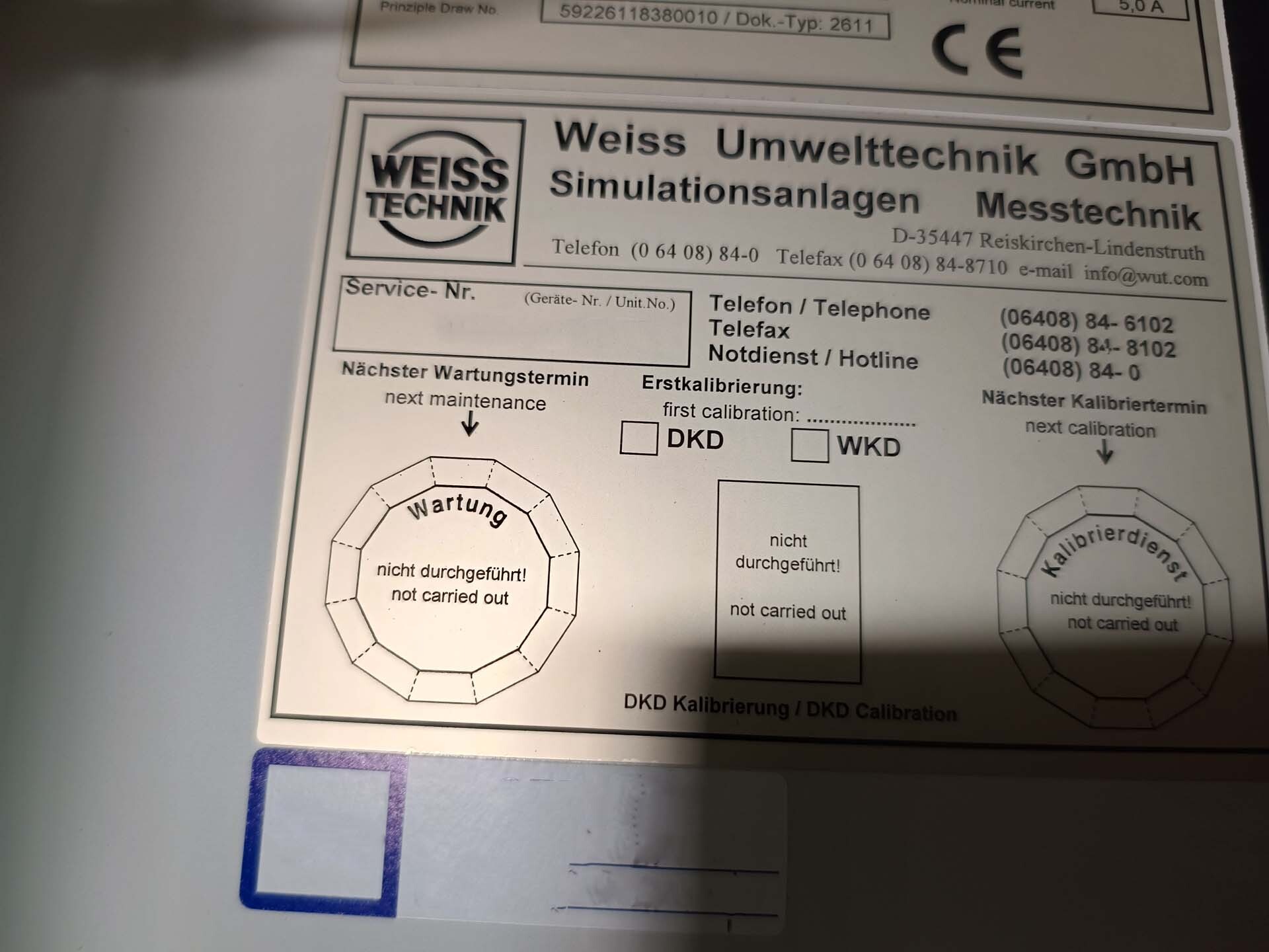 圖為 已使用的 WEISS TECHNIK ST 1000-U 待售