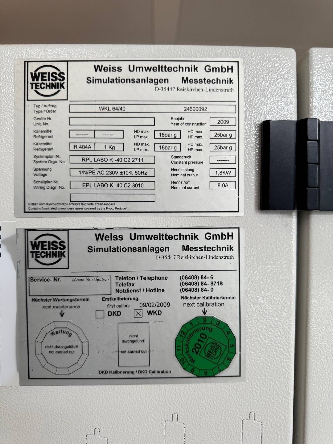 圖為 已使用的 WEISS TECHNIK WKL 64/40 待售