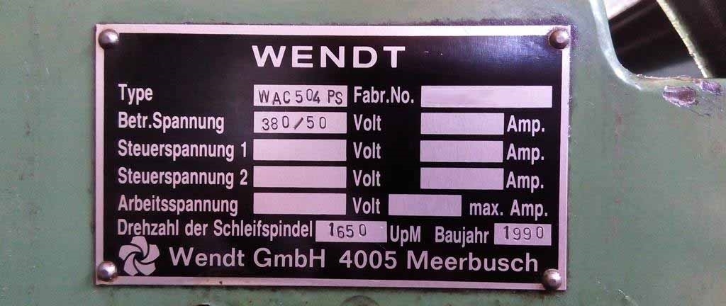 Photo Used WENDT WAC 504 PS For Sale