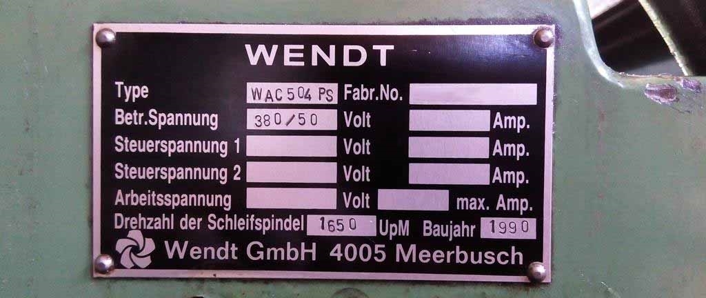 Foto Verwendet WENDT WAC 504 PS Zum Verkauf