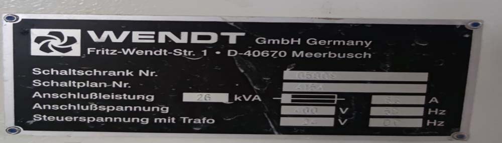 Photo Used WENDT WAC 715 For Sale