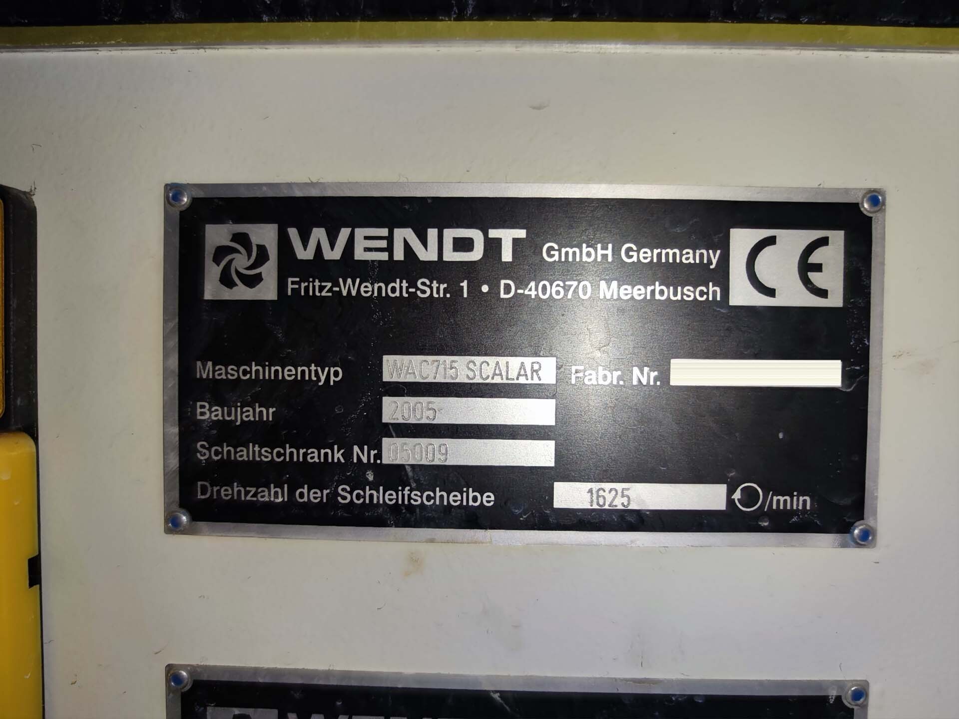 Photo Used WENDT WAC 715 For Sale