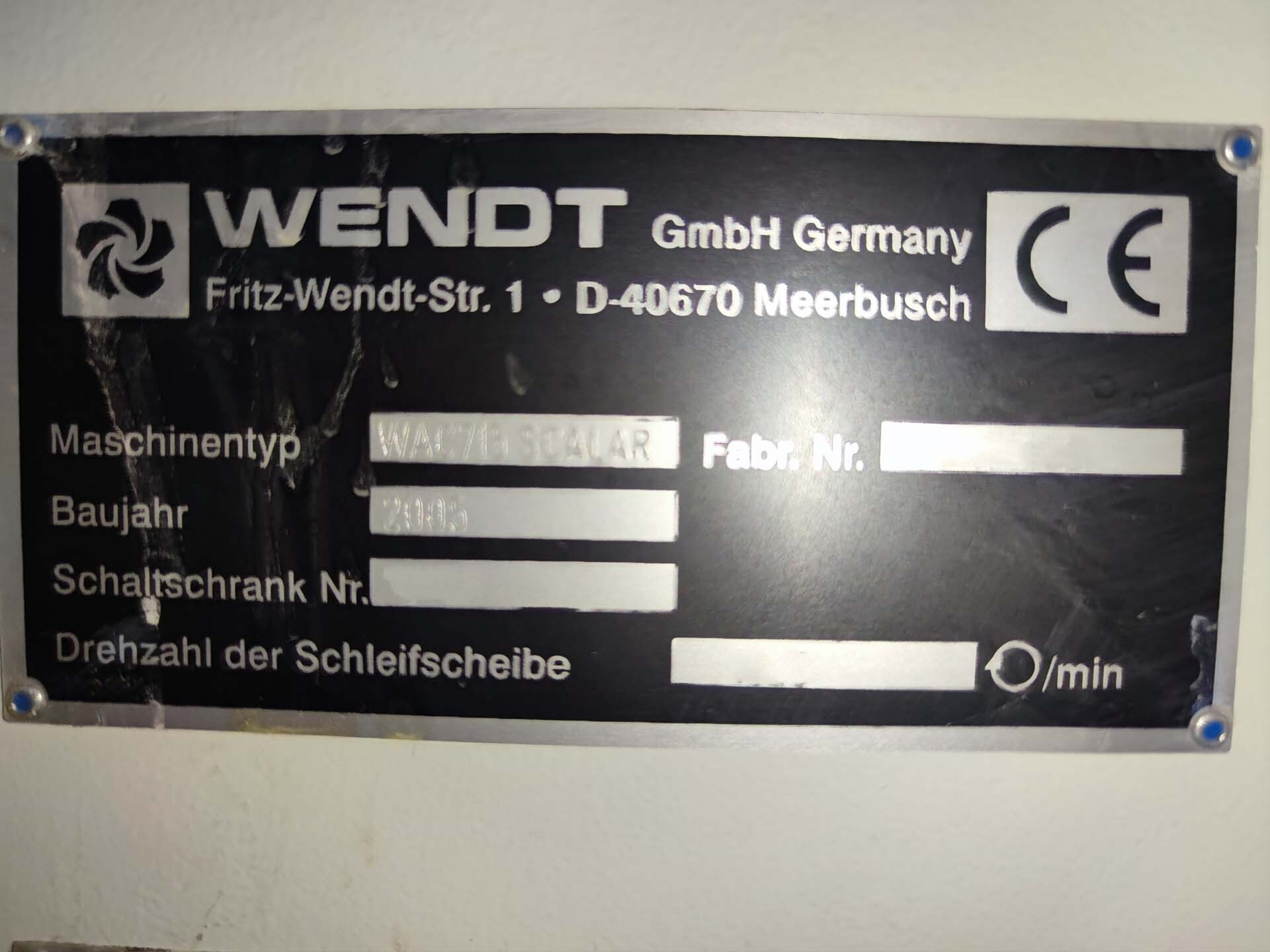 Photo Used WENDT WAC 715 For Sale