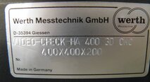 Photo Used WERTH MESSTECHNIK VideoCheck HA 400 For Sale
