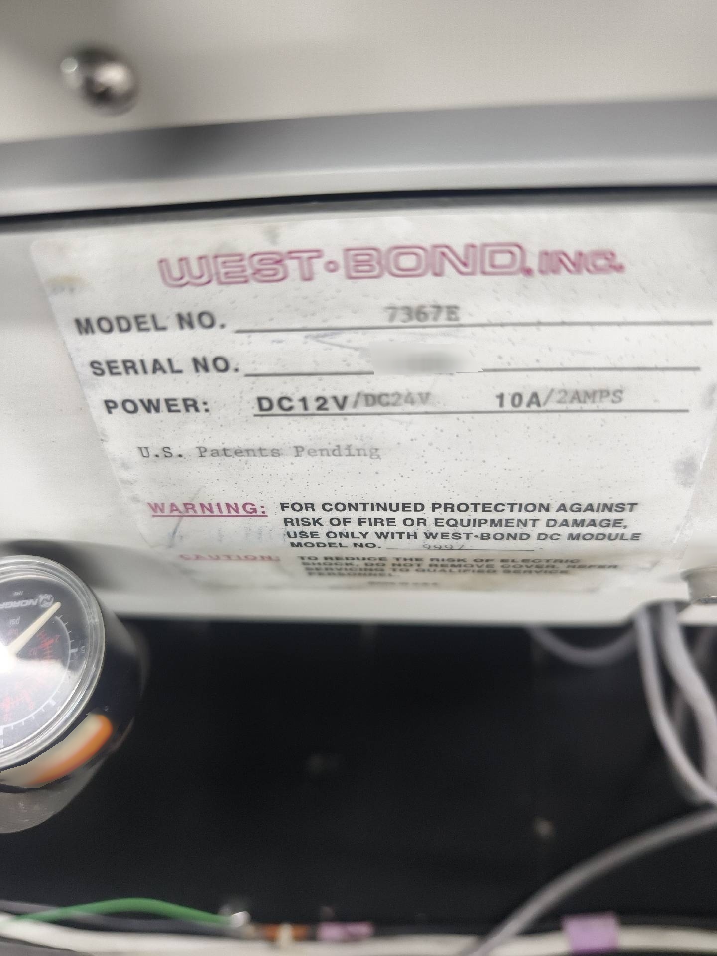 圖為 已使用的 WESTBOND 7367E 待售