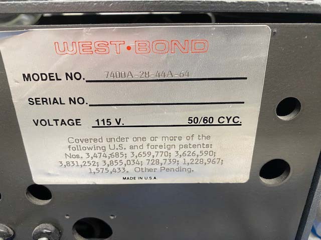 图为 已使用的 WESTBOND 7400A 待售