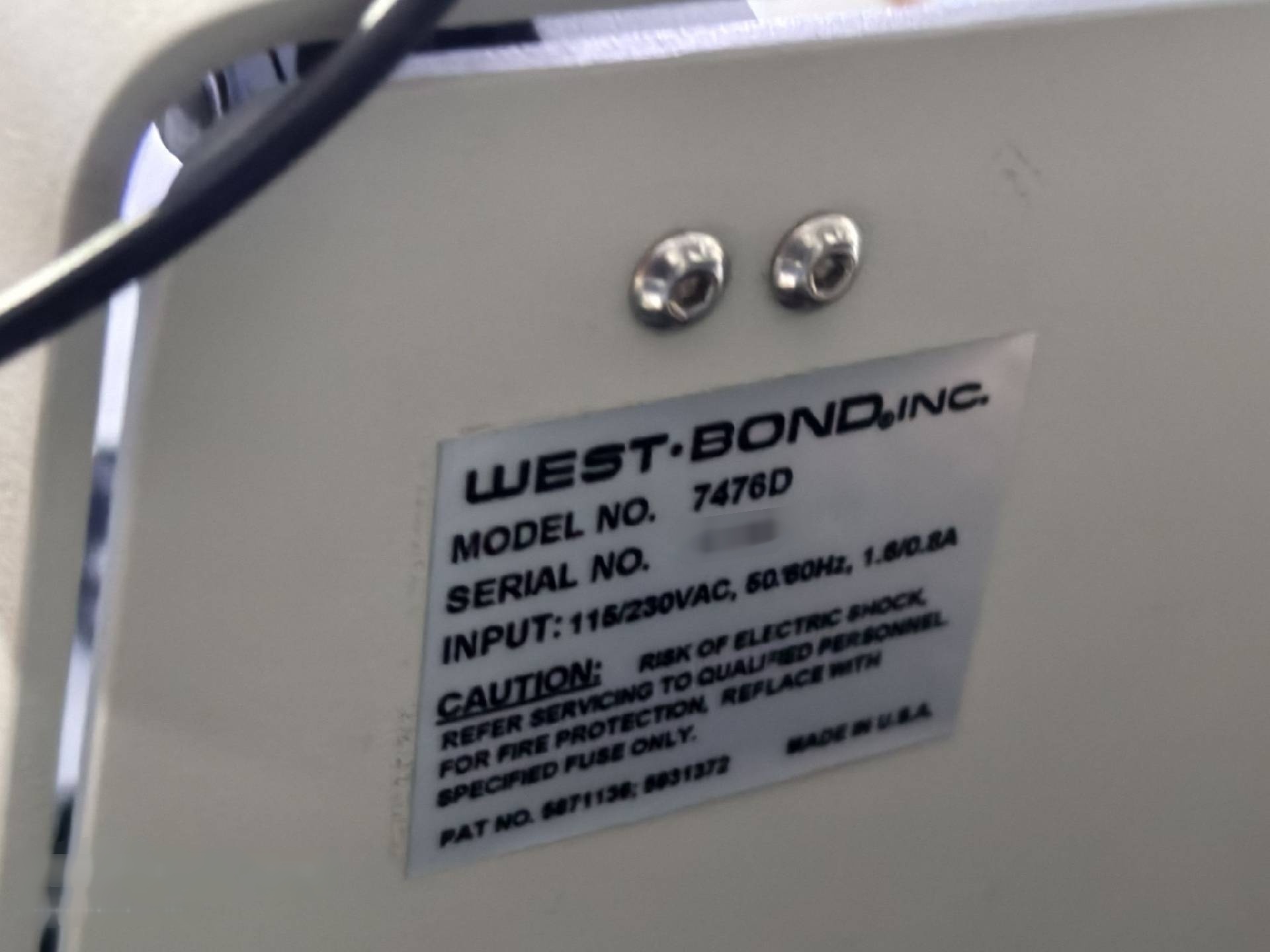 フォト（写真） 使用される WESTBOND 7476D 販売のために
