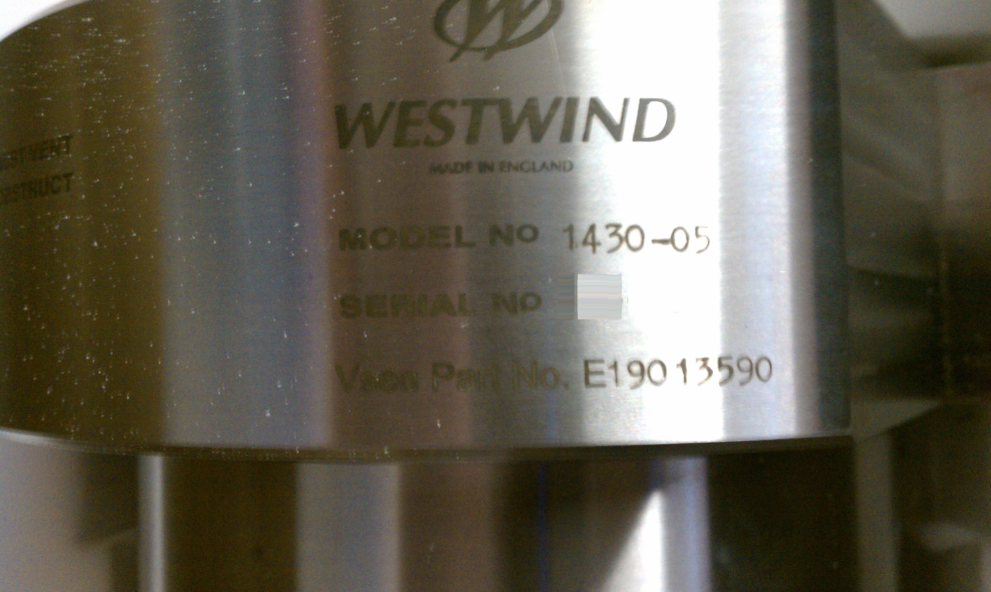 Photo Used WESTWIND 1430-05 For Sale