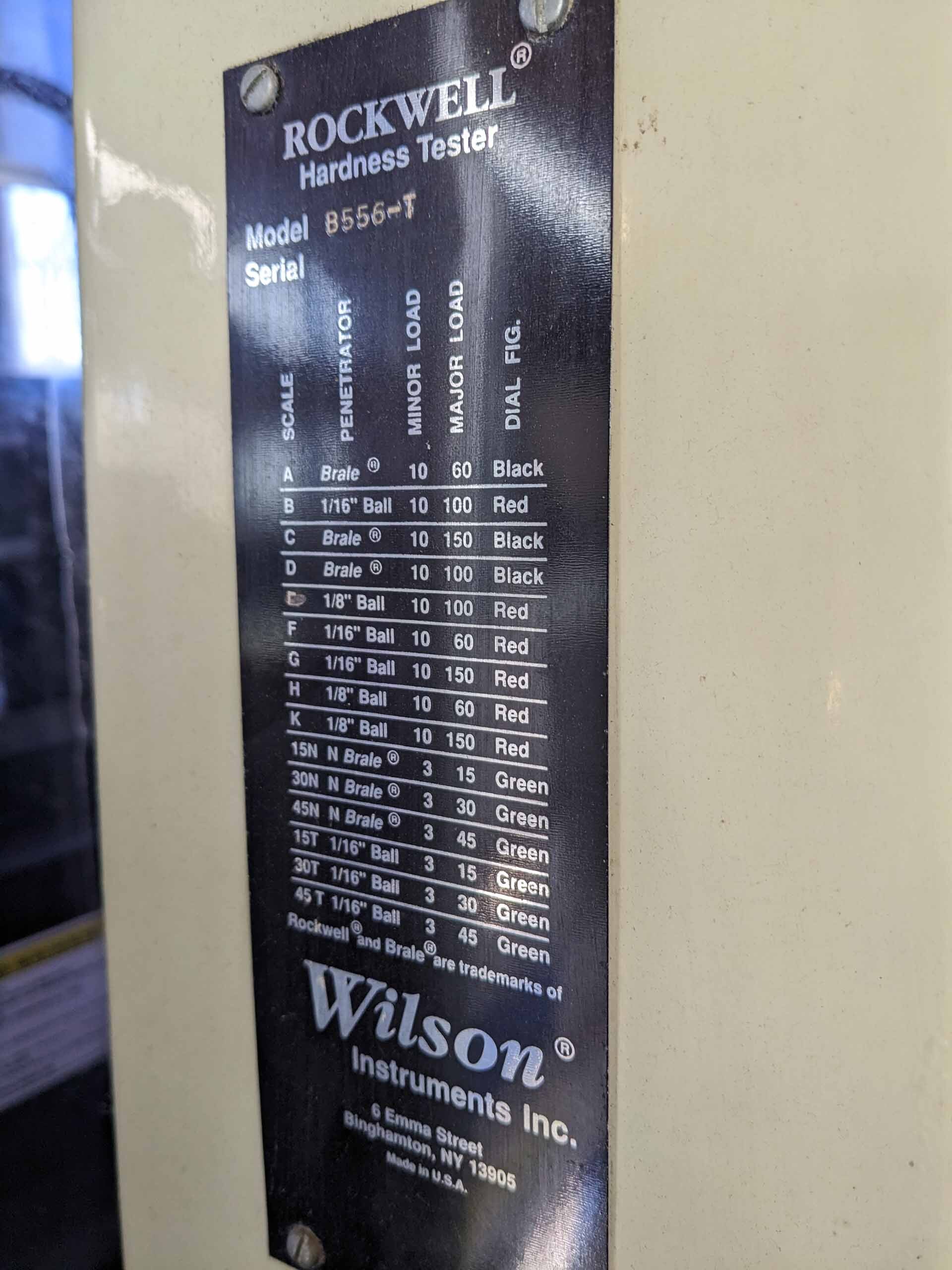 Photo Utilisé WILSON / ROCKWELL B556-T À vendre