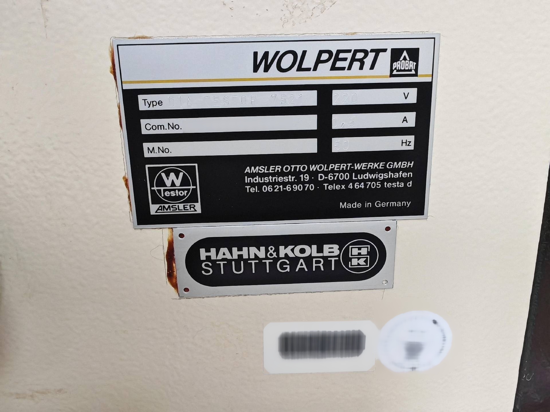 Photo Utilisé WOLPERT DIA TESTOR 7521 À vendre