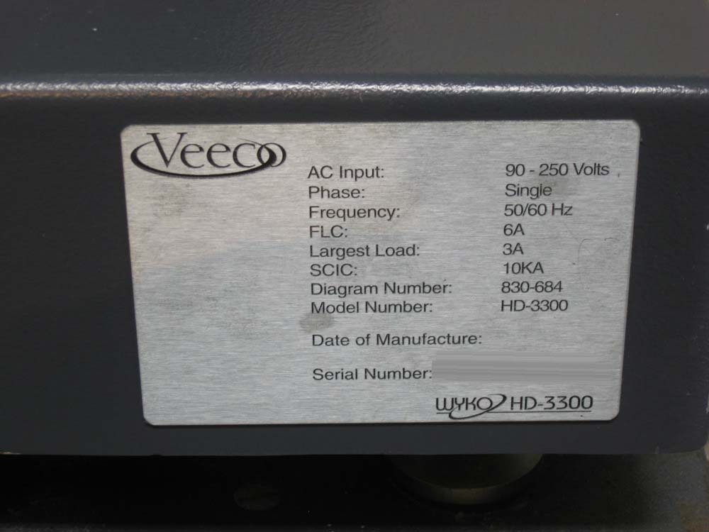 Photo Used WYKO / VEECO HD 3300 For Sale