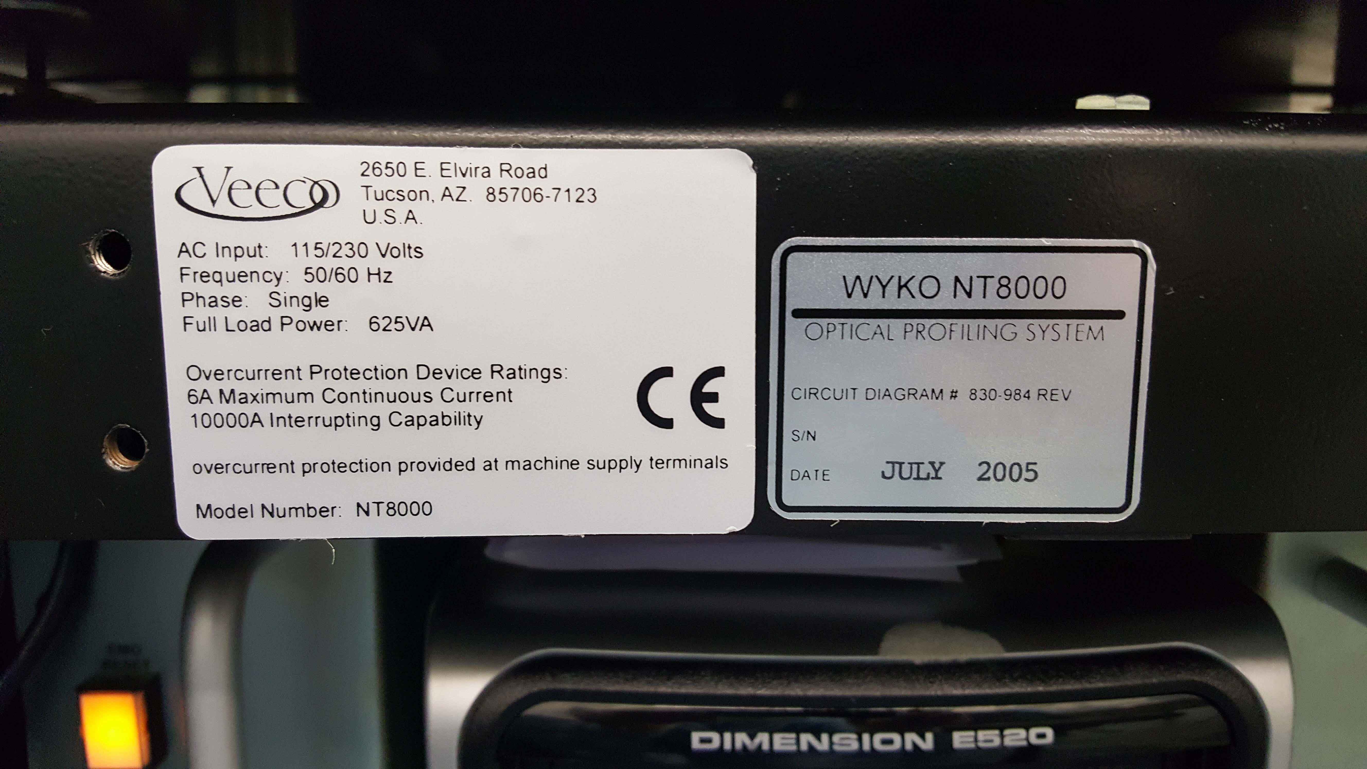 Photo Used WYKO NT 8000 For Sale