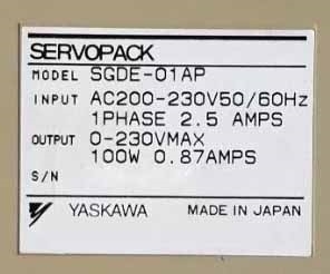圖為 已使用的 YASKAWA SGDE-01AP 待售