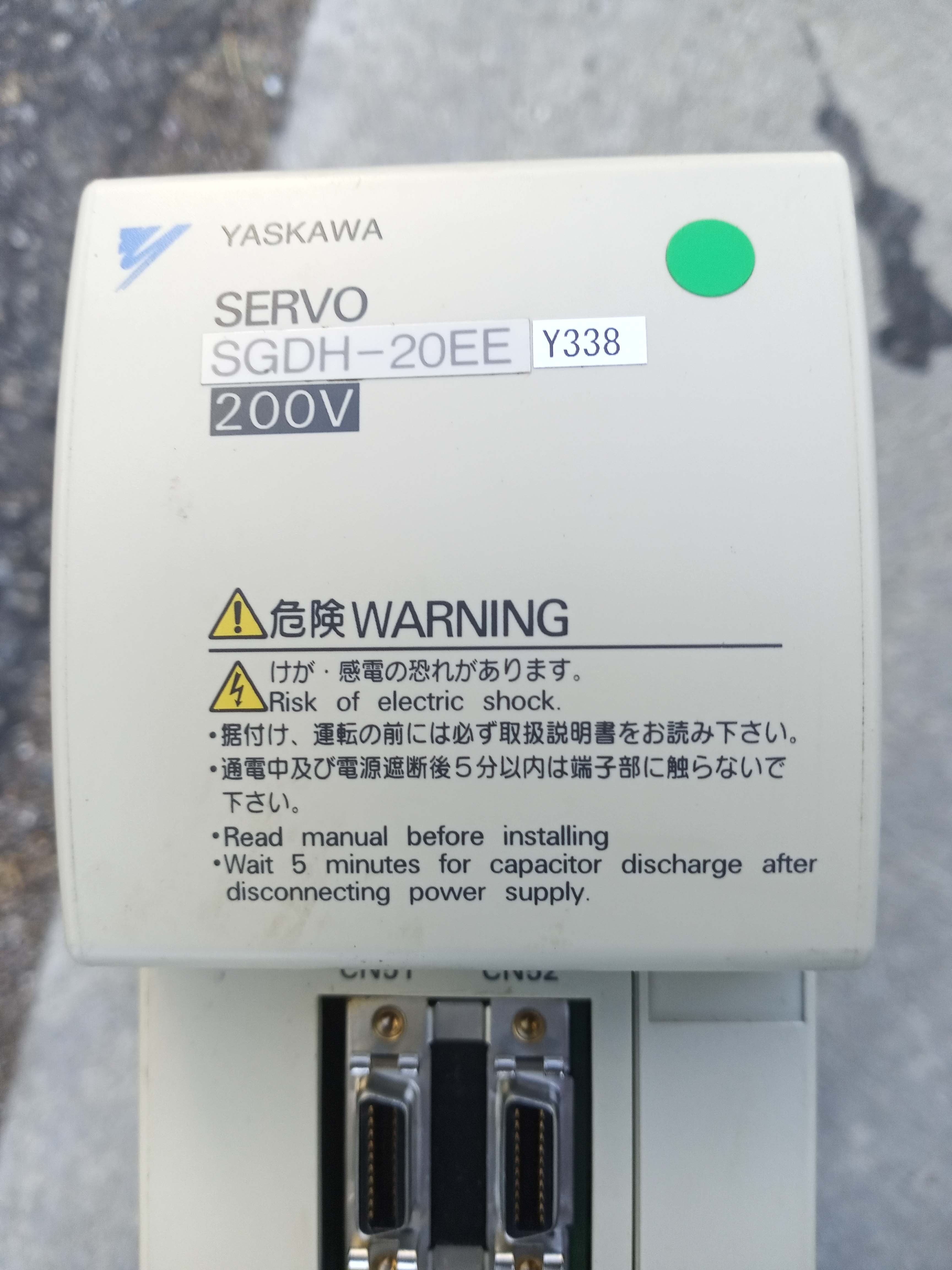圖為 已使用的 YASKAWA SGDH-20EE Y338 待售