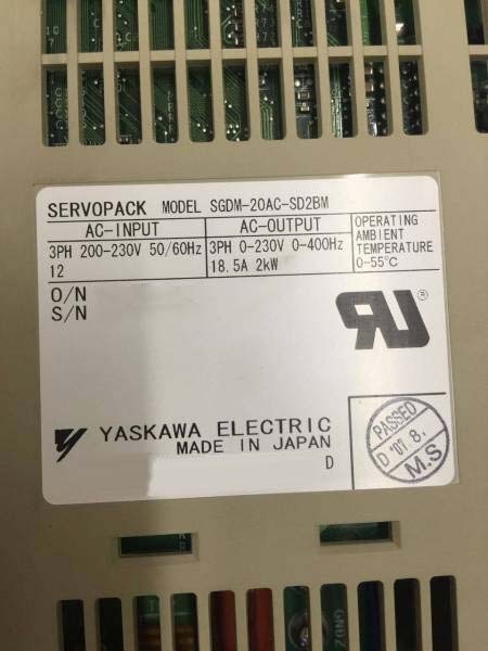 圖為 已使用的 YASKAWA SGDM-20AC-SD2BM 待售