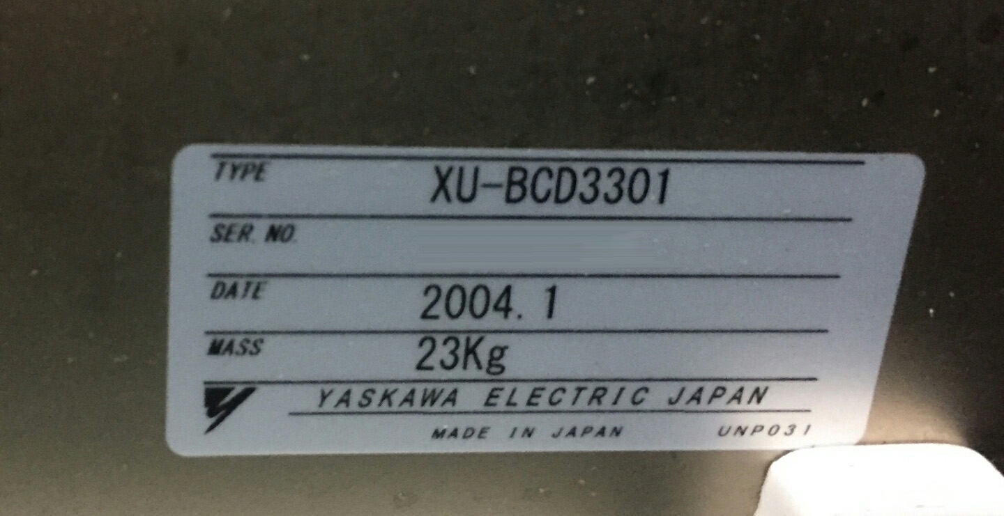 Photo Used YASKAWA XU-BCD3301 For Sale