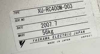 Photo Used YASKAWA XU-RC400M-D03 For Sale
