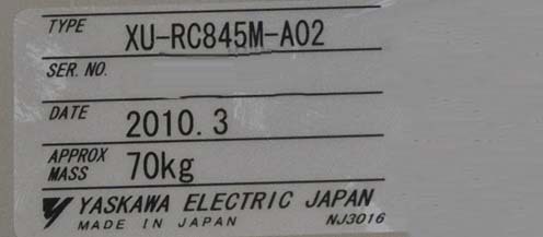 圖為 已使用的 YASKAWA XU-RC845m-A02 待售