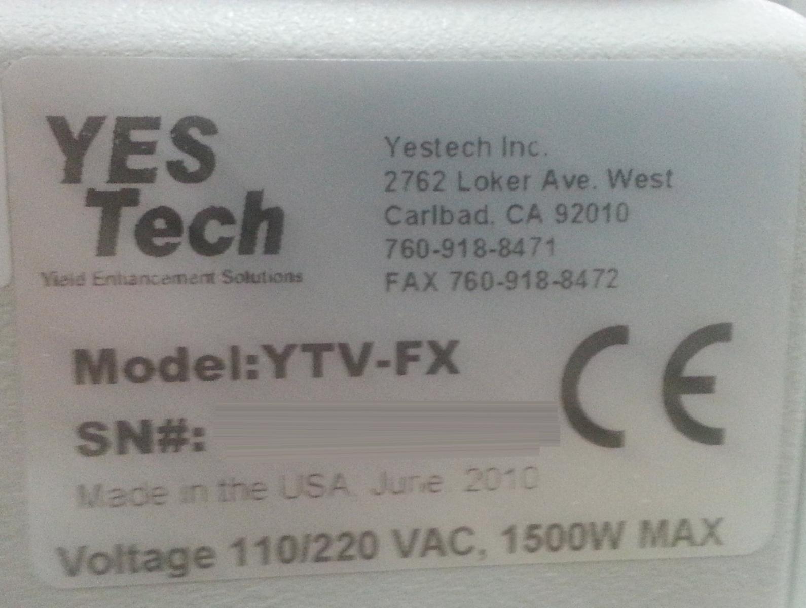Photo Used YESTECH YTV-FX For Sale