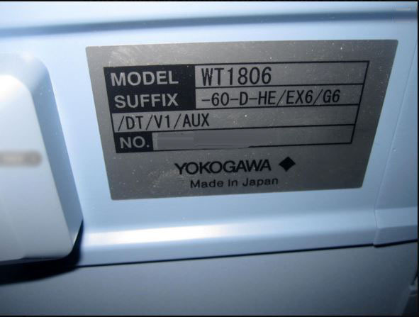 사진 사용됨 YOKOGAWA WT1800 판매용