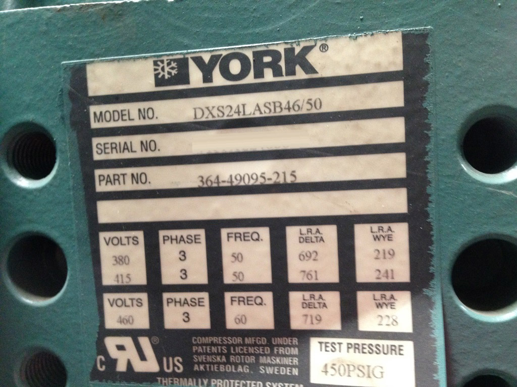图为 已使用的 YORK YCWS0120SB 待售